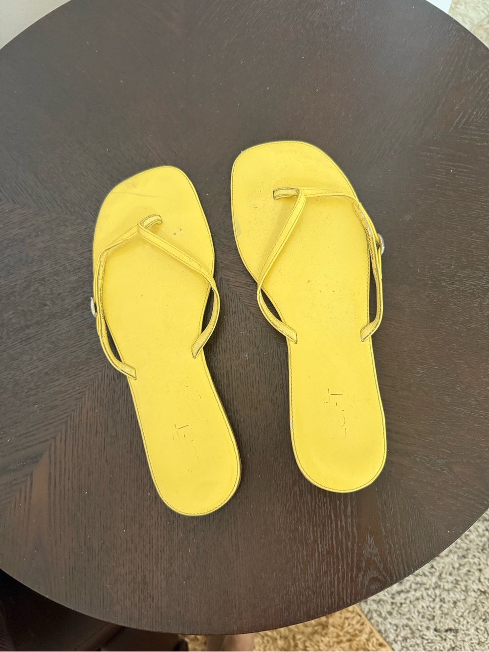 LOFT Yellow Slim-Strap Thong Sandals